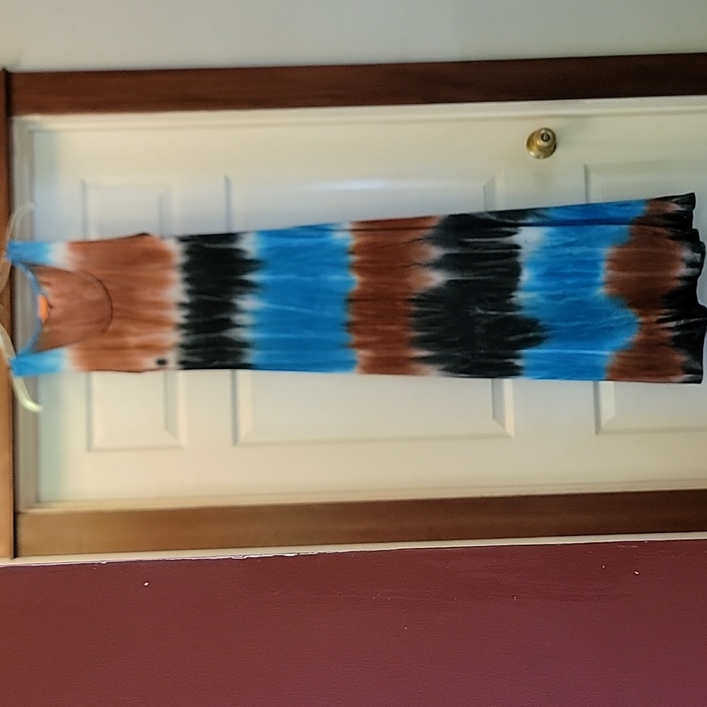 Tie Dye Hippie Boho Maxi Sleeveless Dress By Ninety (Tag XL Wrong) Chest 36" M